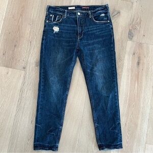 Pilcro Jeans Womens Sz 27 Skinny Mid Rise Blue Denim Stretch Anthropologie *E10